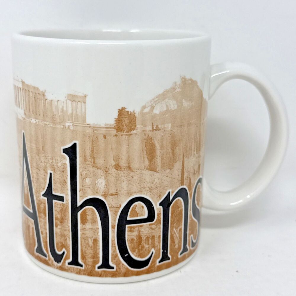 VTG Starbucks Athens City Coffee Mug Collector Series 16 oz 2002 Made in England